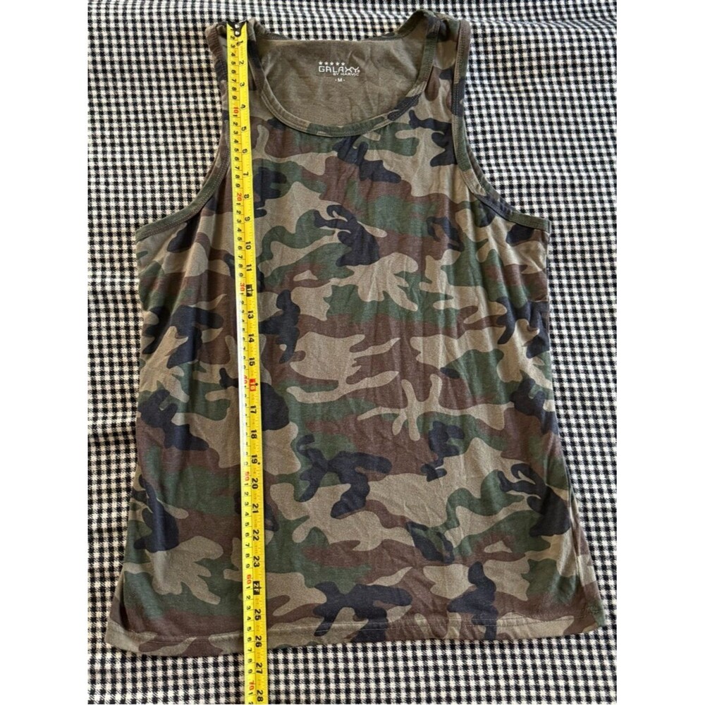 Galaxy By Harvic Olive Green Camouflage Top Mens Medium - Picture 4 of 5